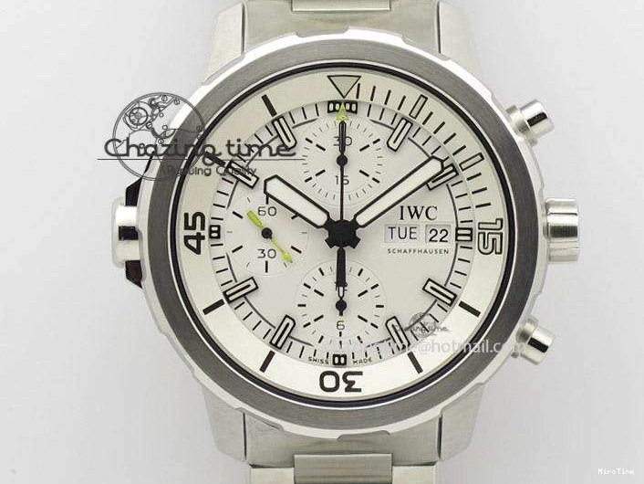 MIROTIME 0404 Versatile Aquatimer Chrono IW376803 V6F 1:1 Best Edition White Dial On SS Bracelet A 7359